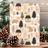 Cartes Pour Fêtes Annuelles Village des ours de Noël