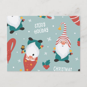 Cartes Pour Fêtes Annuelles Village d'hiver Scène Joyeux Noël, Nouvel An