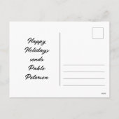 Cartes Pour Fêtes Annuelles Ville d'hiver rétro (Dos)