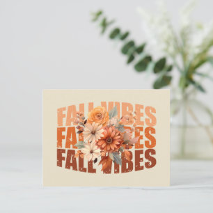 Cartes Pour Fêtes Annuelles Villes d'automne aquarelle fleur sauvage feuilles
