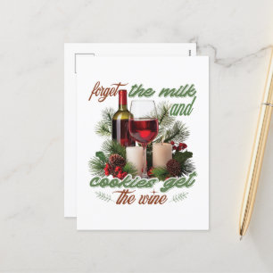 Cartes Pour Fêtes Annuelles Vin amusant bar d'art de Noël