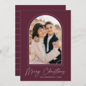 Cartes Pour Fêtes Annuelles Vin d'arc neigeux Joyeux Noël Photo (Devant / Derrière)