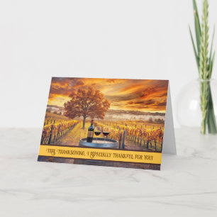Cartes Pour Fêtes Annuelles Vin de Thanksgiving Country automne coloré drôle