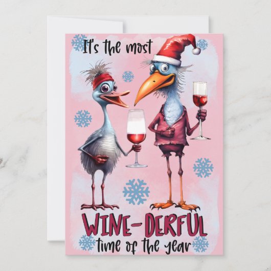 Cartes Pour Fêtes Annuelles Vin Derful (Devant)