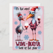 Cartes Pour Fêtes Annuelles Vin Derful (Devant / Derrière)