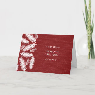 Cartes Pour Fêtes Annuelles Vin Red Pinecone Noël Fêtes Entreprise