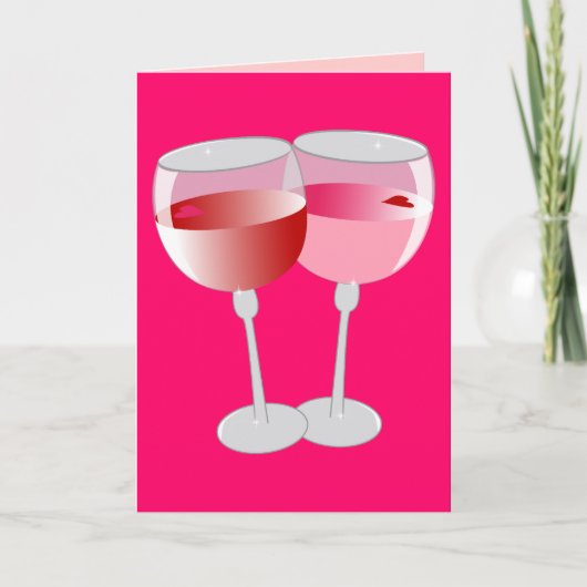 Cartes Pour Fêtes Annuelles Vin Valentine (Devant)