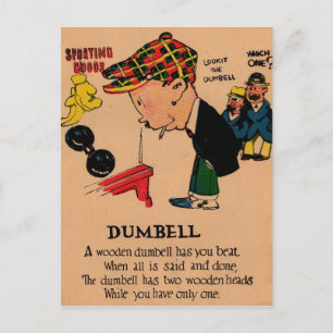 Cartes Pour Fêtes Annuelles vinaigre valentine des années 1930 : la Dumbbell