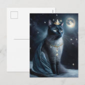 Cartes Pour Fêtes Annuelles Vinatge Royal Cat (Devant / Derrière)