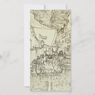 Cartes Pour Fêtes Annuelles Vincent van Gogh - Café Terrasse en soirée