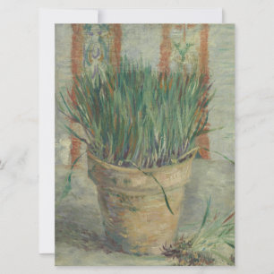 Cartes Pour Fêtes Annuelles Vincent van Gogh - Flowerpot with Garlic Chives.