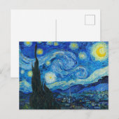 Cartes Pour Fêtes Annuelles Vincent Van Gogh - Starry Night (Devant / Derrière)
