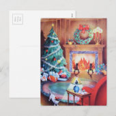 Cartes Pour Fêtes Annuelles Vintage (Devant / Derrière)