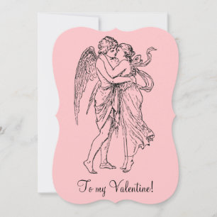 Cartes Pour Fêtes Annuelles Vintage À ma fée d'ange Saint Valentin noir rose