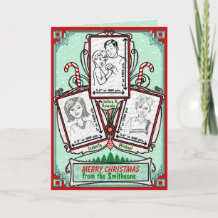 Cartes Pour Fêtes Annuelles Vintage Art Déco Noël Trois cadres photo