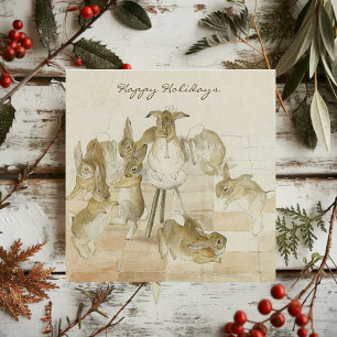 Cartes Pour Fêtes Annuelles Vintage Beatrix Potter Rabbit Noël