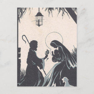 Cartes Pour Fêtes Annuelles Vintage bébé Jésus né