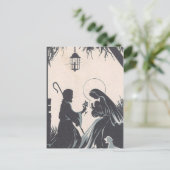 Cartes Pour Fêtes Annuelles Vintage bébé Jésus né (Debout devant)