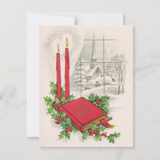 Cartes Pour Fêtes Annuelles Vintage Bible de Noël (Devant)