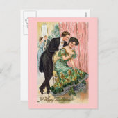 Cartes Pour Fêtes Annuelles Vintage Bonne année (Devant / Derrière)