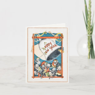 Cartes Pour Fêtes Annuelles Vintage Bonne année