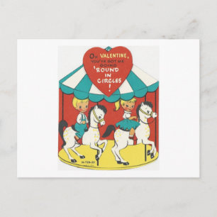 Cartes Pour Fêtes Annuelles Vintage Carousel Valentine
