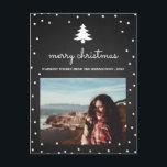 Cartes Pour Fêtes Annuelles Vintage Chalkboard Joyeux Noël | Photo arbre<br><div class="desc">Vintage Chalkboard Joyeux Noël | Photo arbre</div>