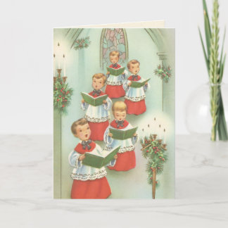Cartes Pour Fêtes Annuelles Vintage Choir Boys