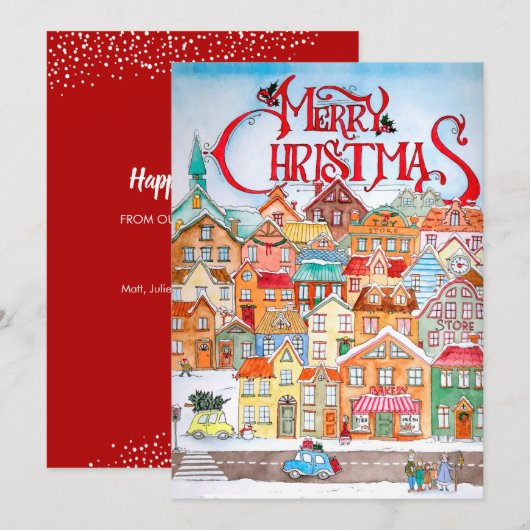 Cartes Pour Fêtes Annuelles Vintage Christmas (Devant / Derrière)