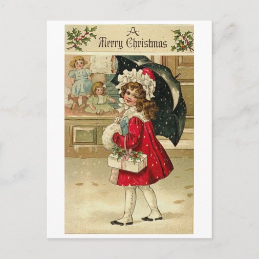 Cartes Pour Fêtes Annuelles Vintage Christmas Card (Devant)