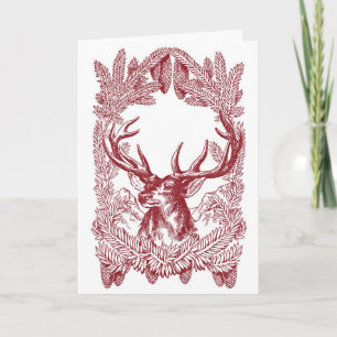 Cartes Pour Fêtes Annuelles Vintage Christmas Deer
