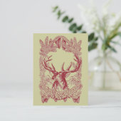 Cartes Pour Fêtes Annuelles Vintage Christmas Deer (Debout devant)