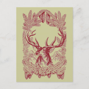 Cartes Pour Fêtes Annuelles Vintage Christmas Deer