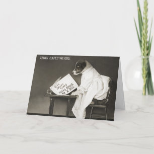 Cartes Pour Fêtes Annuelles Vintage Christmas Funny Chien