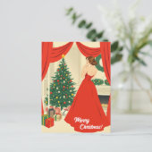 Cartes Pour Fêtes Annuelles Vintage Christmas Illustration (Debout devant)