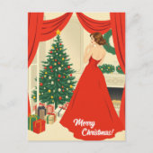 Cartes Pour Fêtes Annuelles Vintage Christmas Illustration (Devant)