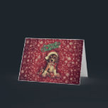 Cartes Pour Fêtes Annuelles Vintage Christmas Pup<br><div class="desc">Design original de chien de Noël par BigTexFunkadelic ™️. ©️ 2018 BigTexFunkadelic</div>