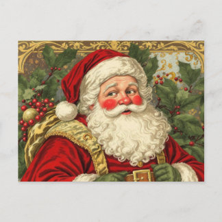 Cartes Pour Fêtes Annuelles Vintage Christmas Santa Claus