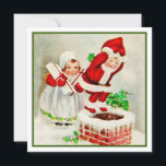 Cartes Pour Fêtes Annuelles Vintage Christmas Santa Claus Helper’s<br><div class="desc">Carte de vacances pour le service de livraison de cadeaux du Père Noël Cute Retro Vintage.</div>