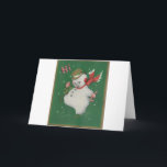Cartes Pour Fêtes Annuelles Vintage Christmas Snowman<br><div class="desc">Image de Noël Vintage mignonne.</div>