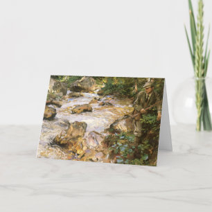 Cartes Pour Fêtes Annuelles Vintage Christmas, Trout Stream par Sargent