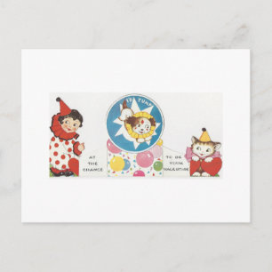 Cartes Pour Fêtes Annuelles Vintage Circus Valentine