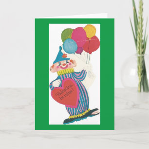 Cartes Pour Fêtes Annuelles Vintage Clown Valentine
