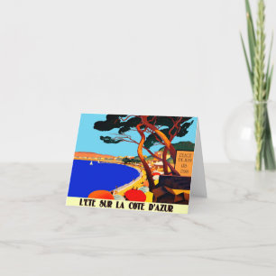 Cartes Pour Fêtes Annuelles Vintage Côte d'Azur Voyage en France