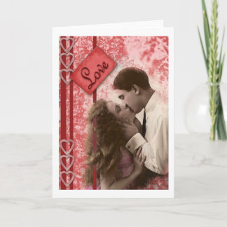 Cartes Pour Fêtes Annuelles Vintage Couples Love Card