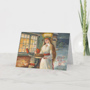 Cartes Pour Fêtes Annuelles Vintage danois Christmas God Jul