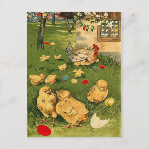 Cartes Pour Fêtes Annuelles Vintage Easter Chick Postcard