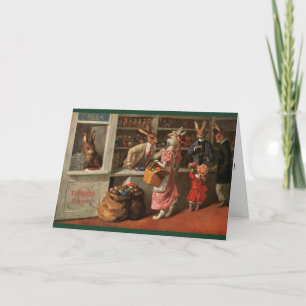 Cartes Pour Fêtes Annuelles Vintage Easter Postcard - Easter Bunnies at a Shop