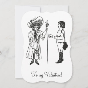 Cartes Pour Fêtes Annuelles Vintage Edwardian Valentine garçon lettre fille bl