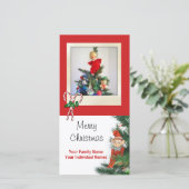 Cartes Pour Fêtes Annuelles Vintage Elf (Debout devant)